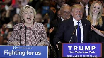 پیروزی ترامپ و کلینتون در انتخابات مقدماتی در نیویورک