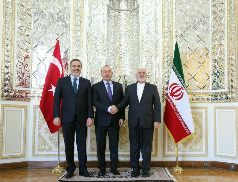 دیدار وزرای خارجه و امنیت ترکیه با محمد جواد ظریف